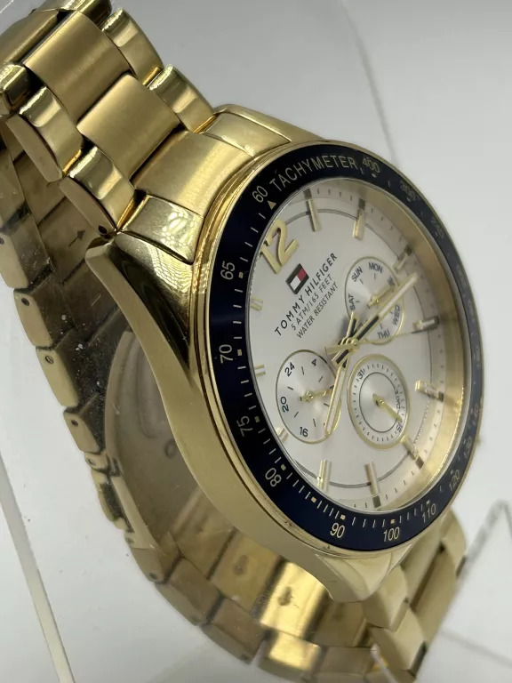ZEGAREK MĘSKI NARĘCZNY TOMMY HILFIGER TH 263.1.96.1795 ZŁOTY SUPER STAN