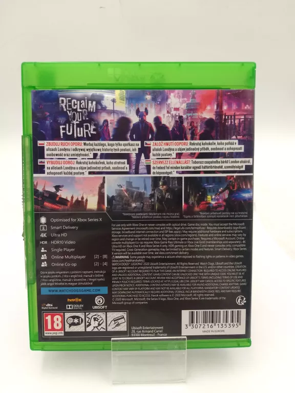 4. WATCH DOGS LEGION - PL - XBOX ONE / SERIES X PŁYTA