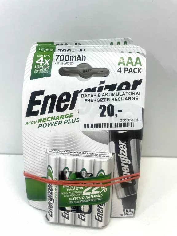 BATERIE AKUMULATORKI ENERGIZER RECHARGE 700MAH AAA 4SZT