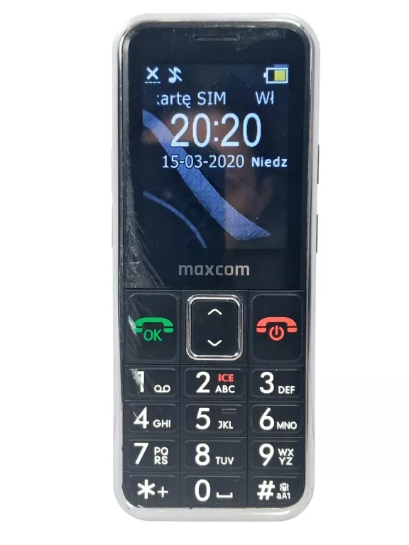 TELEFON MAXCOM COMFORT MM730 32MB/2G KOMPLET
