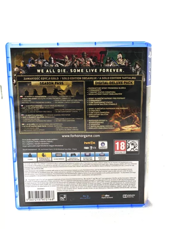 GRA PS4 FOR HONOR GOLD EDITION