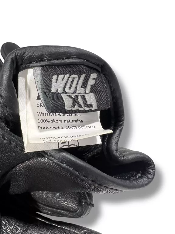 RĘKAWICE MOTOCYKLOWE WOLF XL CZARNE