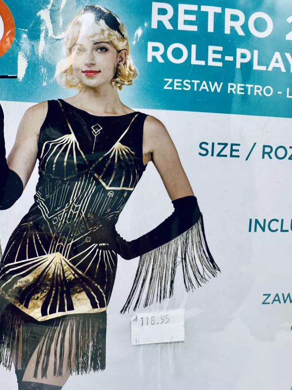 STRÓJ DLA DOROSŁYCH "FLAPPERKA - RETRO LATA 20TE", GODAN, ROZM. S