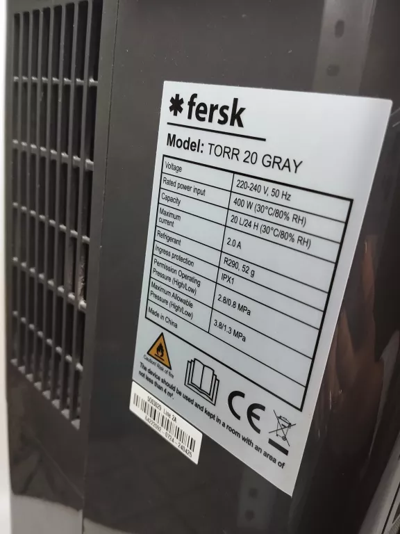 OSUSZACZ POWIETRZA FERSK TORR 20 GRAY