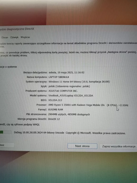 LAPTOP ASUS VIVOBOOK X512D