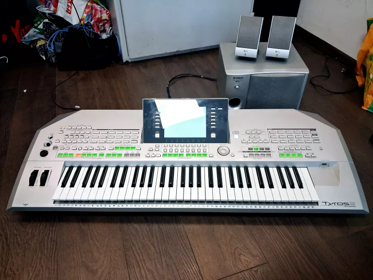 KEYBOARD YAMAHA TYROS 2 + GŁOŚNIKI + OKABLOWANIE NIESPRAWNE KLAWISZE!!