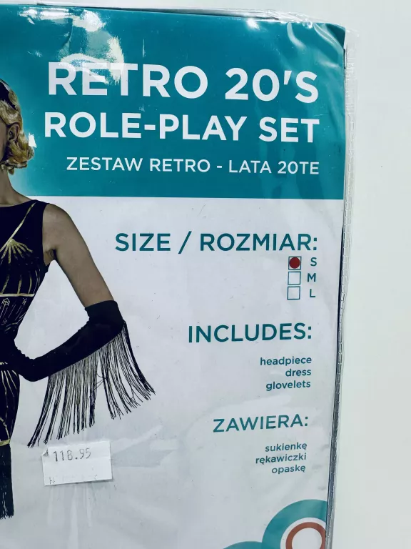 STRÓJ DLA DOROSŁYCH "FLAPPERKA - RETRO LATA 20TE", GODAN, ROZM. S