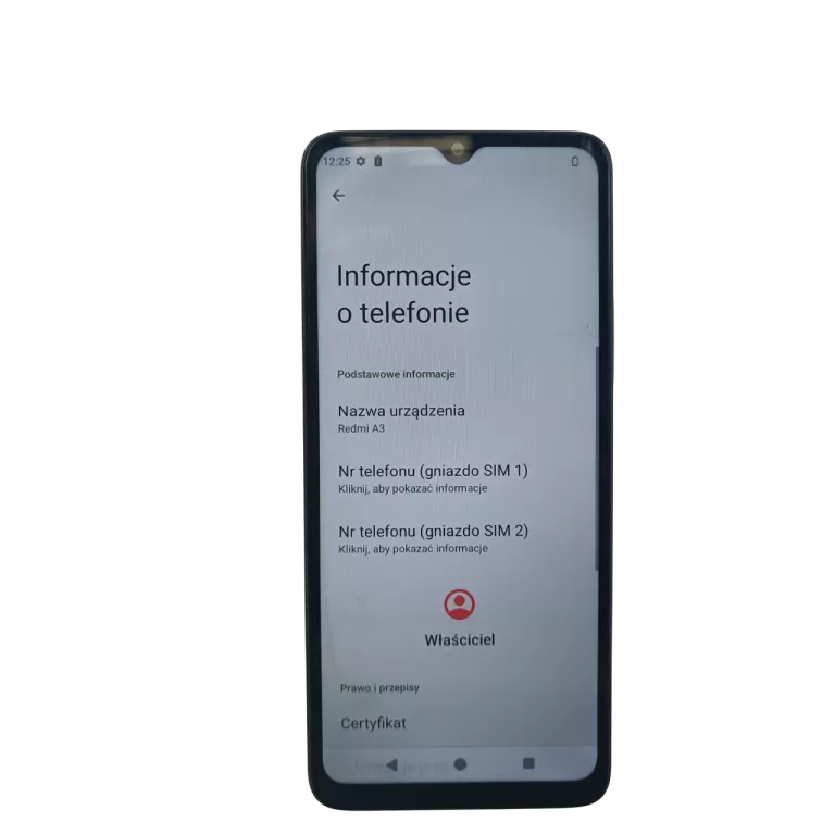 SMARTFON XIAOMI REDMI A3 3 GB / 64 GB 4G (LTE)