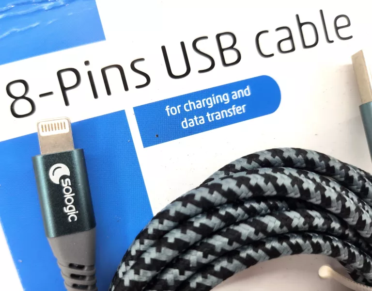 KABEL USB IPHONE SOLOGIC 3M SZARY
