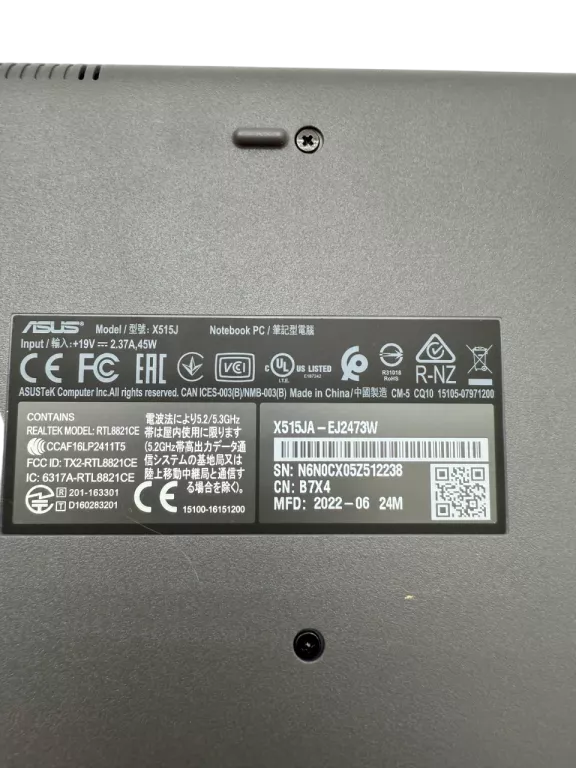 LAPTOP ASUS X515J 8/256GB INTEL I3