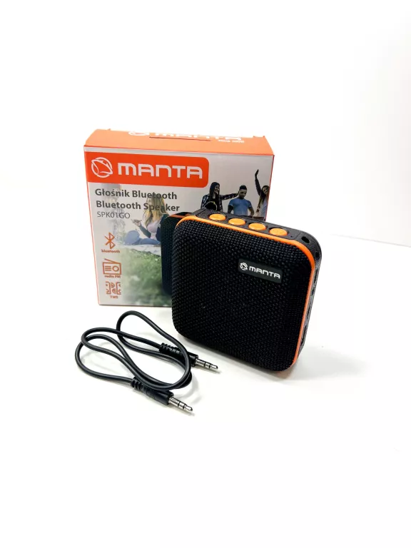 GŁOŚNIK BLUETOOTH PRZENOŚNY Z RADIEM MANTA SPK01GO MP3 USB FM