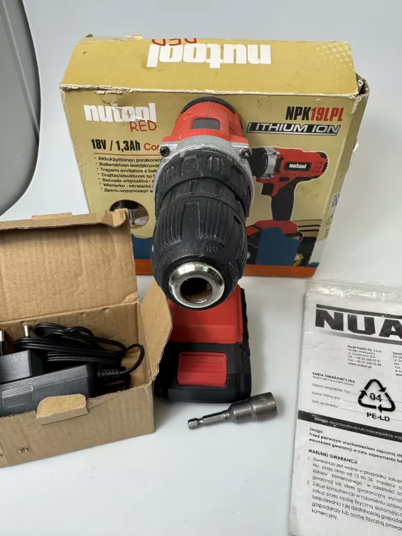 WKRĘTARKA NUTOOL RED 18V KOMPLET