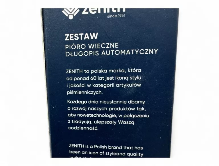 ZESTAW PREZENTOWY ZENITH WIECZNE PIÓRO + DŁUGOPIS W KOLORZE CZARNYM