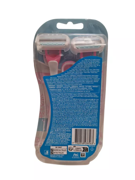 MASZYNKA JEDNORAZOWA DO GOLENIA GILLETTE VENUS 3 SZT