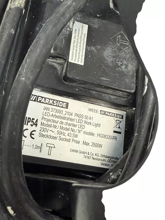 PARKSIDE HALOGEN/REFLEKTOR LED 40 W 4500 LM PASS 50 A1