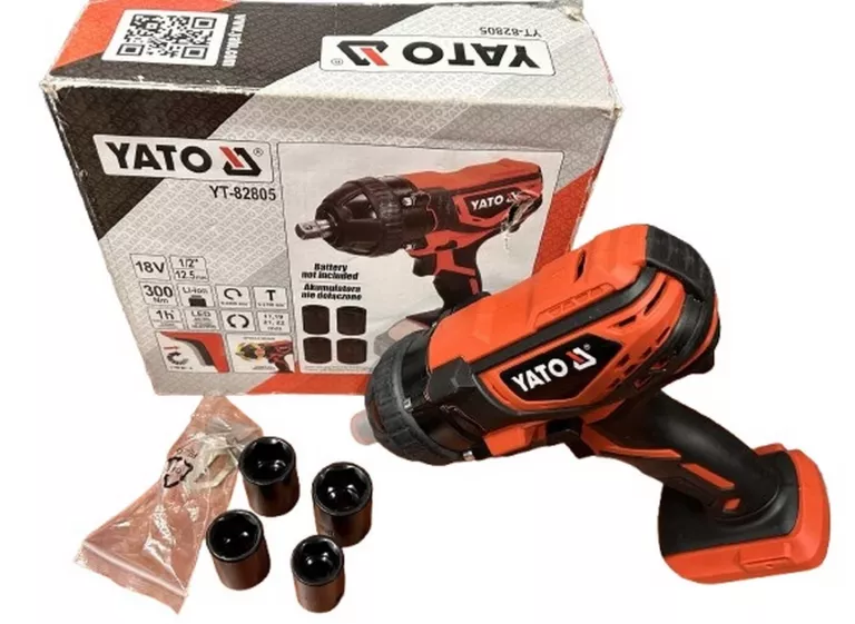 YATO KLUCZ UDAROWY DO KÓŁ 18V AKUMULATOROWY 1/2" 300NM YT-82805 ZAKRĘTARKA