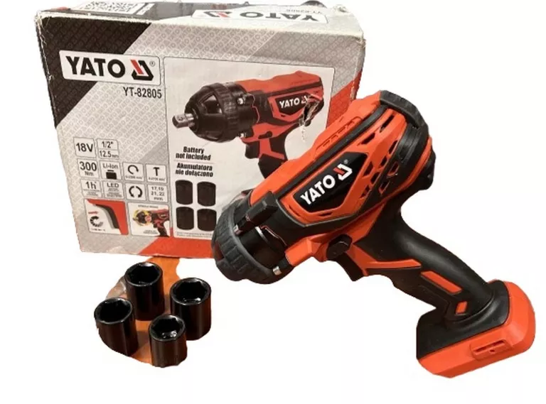 YATO KLUCZ UDAROWY DO KÓŁ 18V AKUMULATOROWY 1/2" 300NM YT-82805 ZAKRĘTARKA
