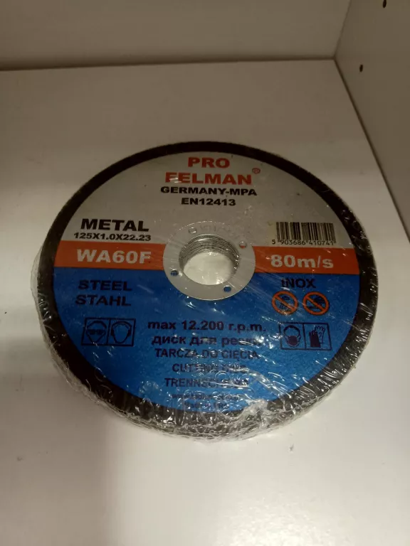 10X TARCZA TARCZE DO CIĘCIA METALU STALI 125X1.0 FELMAN PRO 125 X 1,0