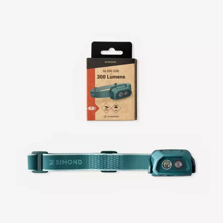 LAMPKA CZOŁÓWKA TREKKINGOWA FORCLAZ HL500 USB V3 -300 LUMENÓW