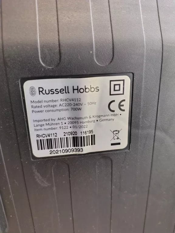 ODKURZACZ BEZWORKOWY RUSSELL HOBBS RHCV4112 700 W