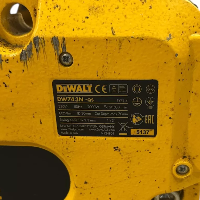 PILARKA STOŁOWA/UKOŚNICA DEWALT DW743N-QS