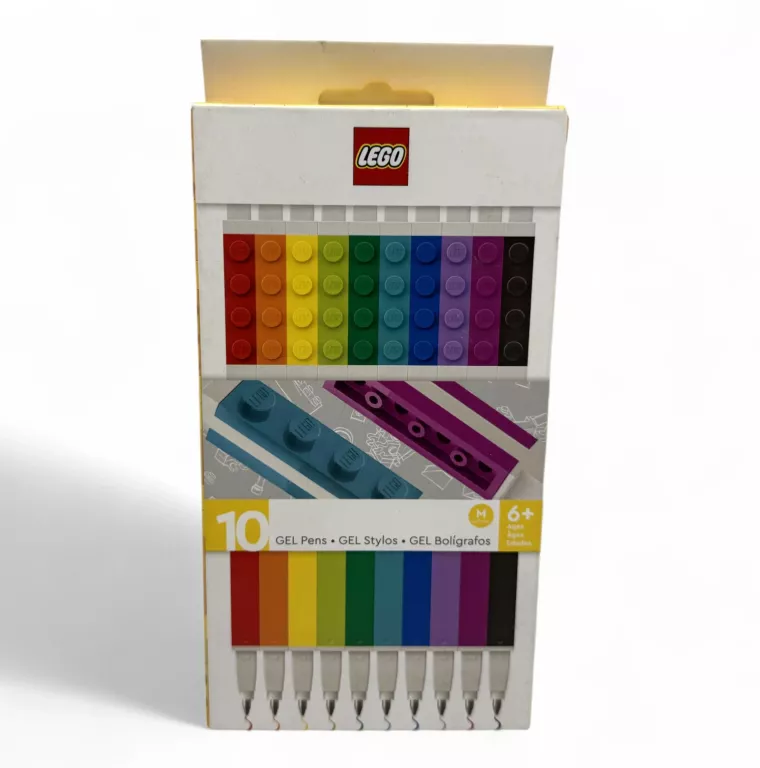 DŁUGOPISY ŻELOWE LEGO KOLOROWE 10 SZTUK