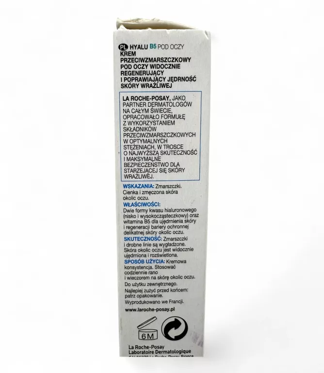 KREM PRZECIWZMARSZCZOWY POD OCZY LA ROCHE-POSAY HYALU B5 15 ML.