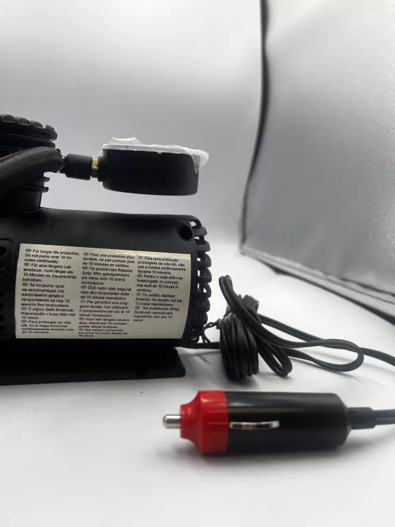 KOMPRESOR SAMOCHODOWY POMPKA SPRĘŻARKA PRZENOŚNA DUNLOP 12V 5BAR + ZASILAC