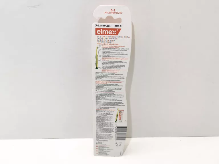 ELMEX SZCZOTECZKA DO ZĘBÓW DLA DZIECI 0-3 LAT MIĘKKA + PASTA, 1 SZT ZIELON