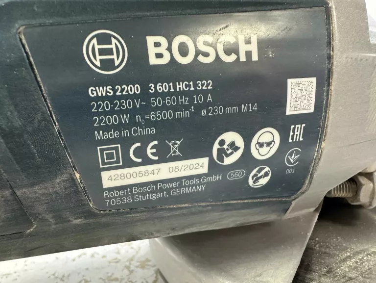 SZLIFIERKA BOSCH GWS 2200 230MM 2024R