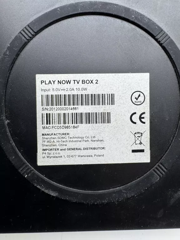 ODTWARZACZ MULTIMEDIALNY PLAY NOW TV BOX 2