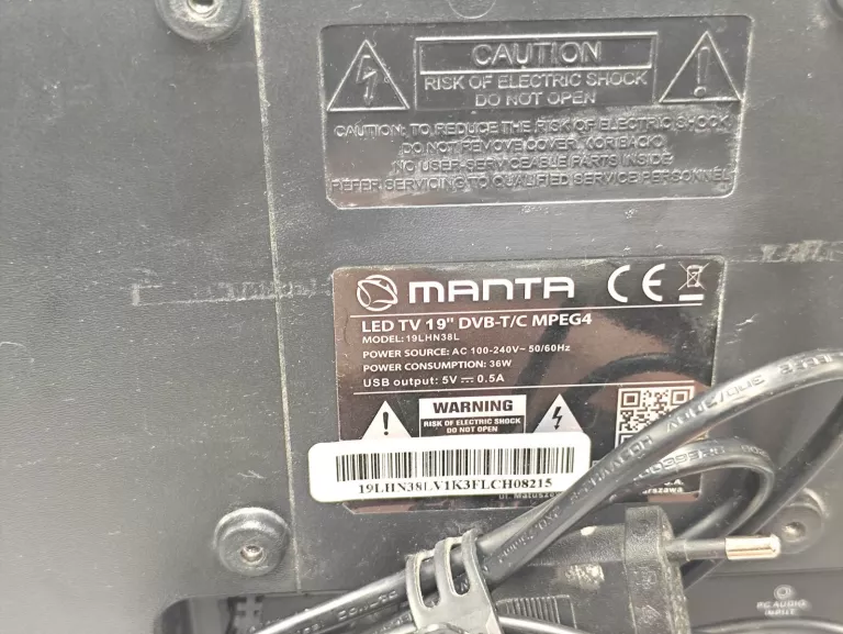 TELEWIZOR MANTA LED TV 19 CALI 19LHN38L + PILOT