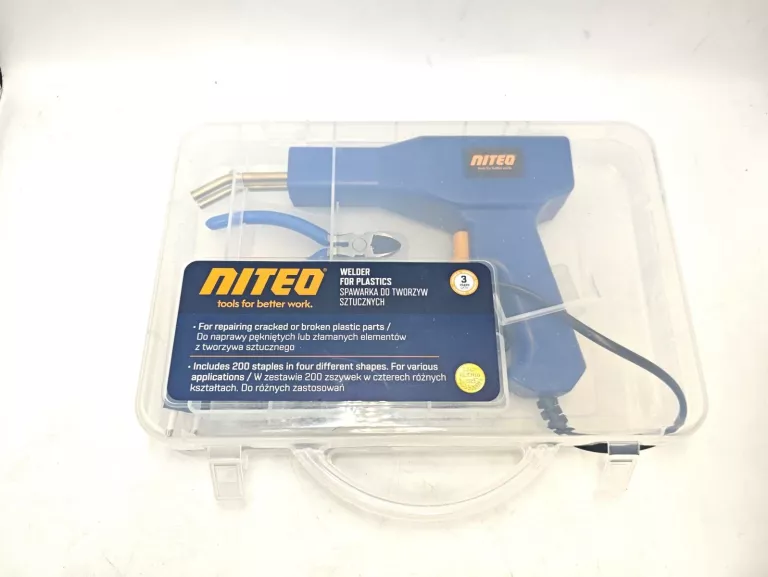 SPAWARKA DO PLASTIKU NITEO TOOLS 50W 200 ZSZYWEK KPL