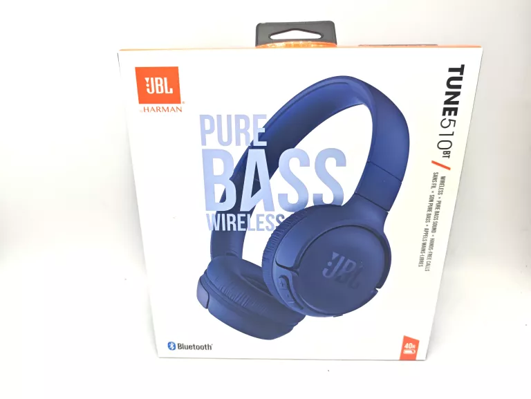 SŁUCHAWKI BLUETOOTH BEZPRZEWODOWE JBL TUNE510BT NIEBIESKIE KPL