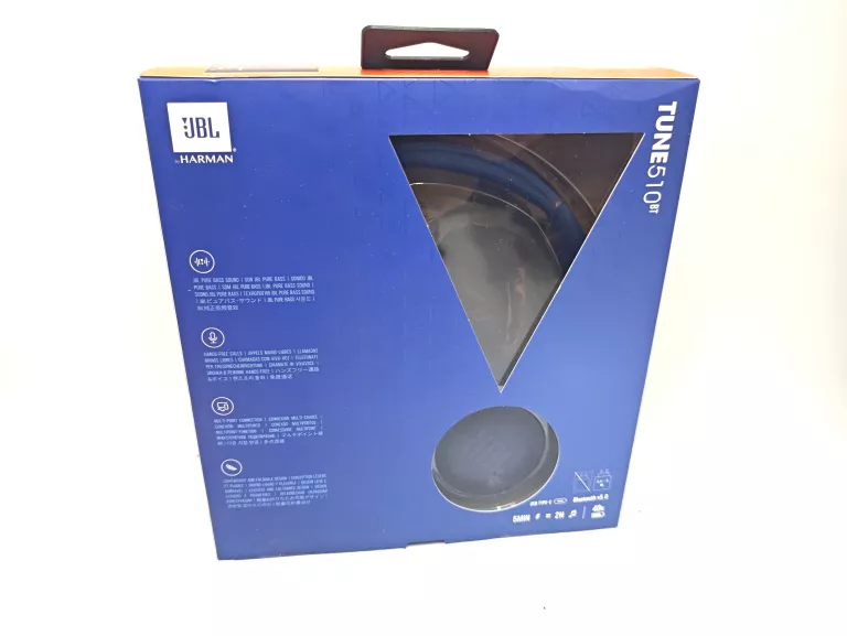 SŁUCHAWKI BLUETOOTH BEZPRZEWODOWE JBL TUNE510BT NIEBIESKIE KPL