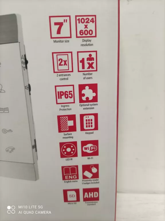 WIDEODOMOFON ''EURA'' VDP-00C5 CZARNY