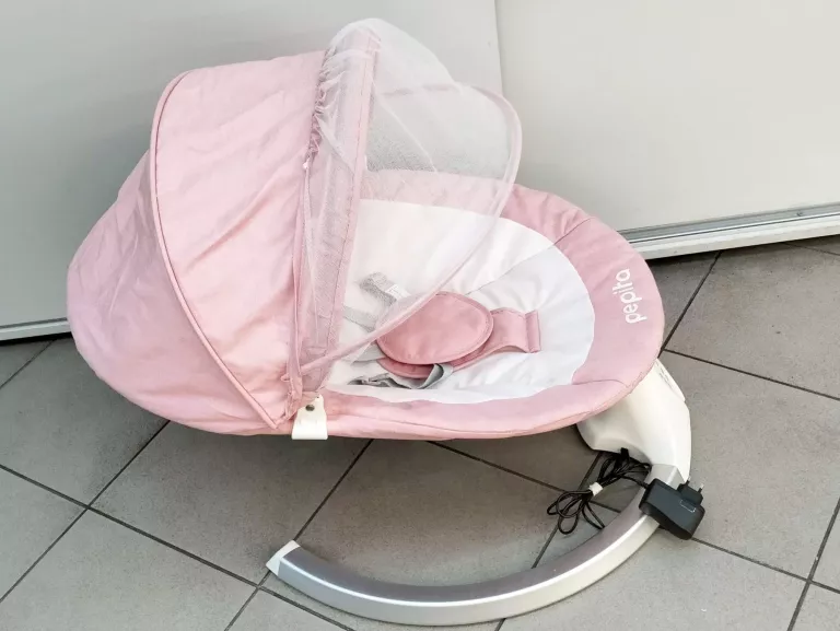 PEPITA HUŚTAWKA ELEKTRYCZNA BUJAJĄCA Z FUNKCJĄ MUZYKI I BLUETOOTH #RÓŻOWA