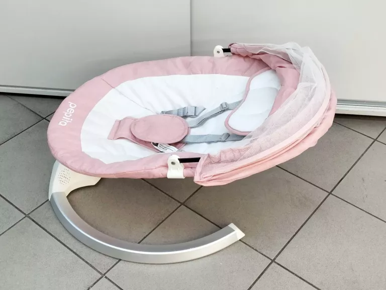 PEPITA HUŚTAWKA ELEKTRYCZNA BUJAJĄCA Z FUNKCJĄ MUZYKI I BLUETOOTH #RÓŻOWA