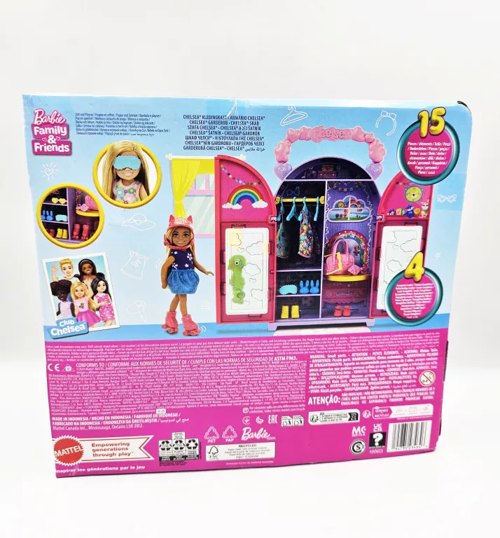 BARBIE FAMILY & FRIENDS CHELSEA / SZAFA Z UBRANIAMI I AKCESORIAMI / HXN03