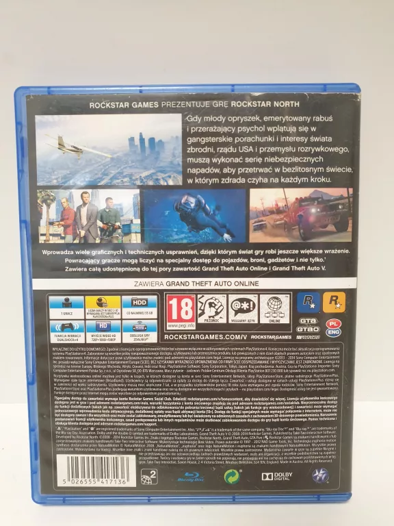 GRA PS4 GRAND THEFT AUTO V GTA