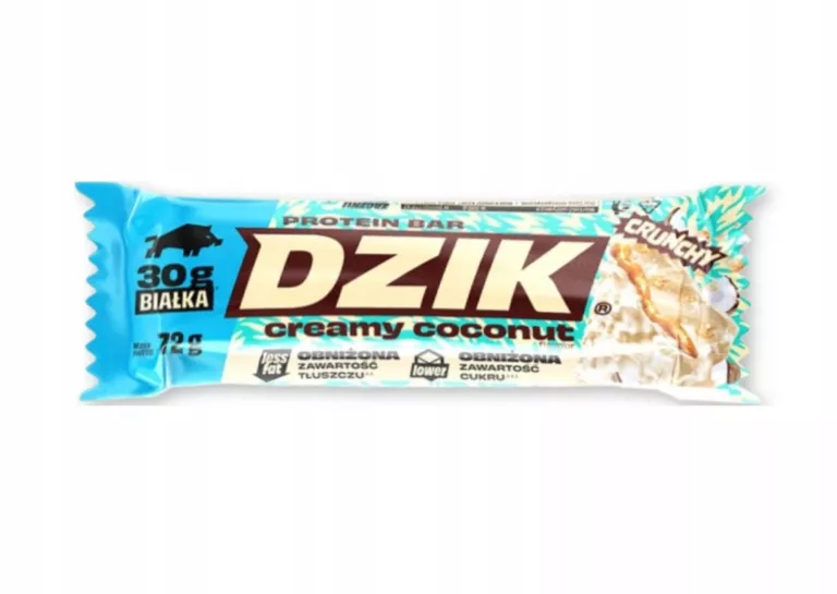 BATON PROTEINOWY DZIK KOKOSOWY CRUNCHY 72G