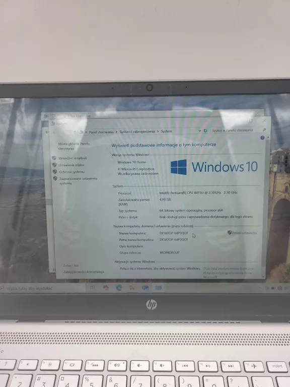 LAPTOP HP PAVILION 14-BF083NO INTEL PENTIUM 128 GB SSD 4 GB WIN 10 + ŁAD