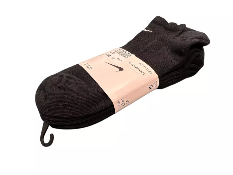 ORYGINALNE SKARPETY NIKE DRI-FIT SX2554-001 CZARNE ROZM. 42-46