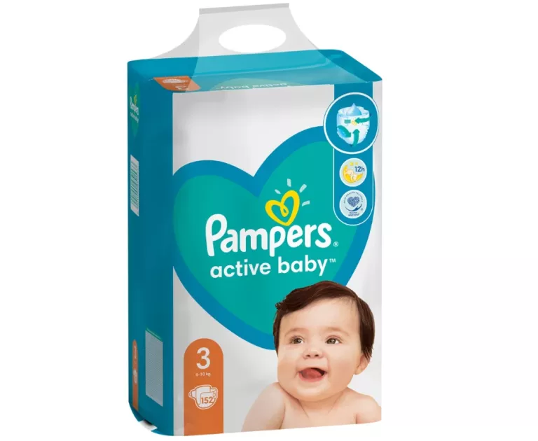 PIELUSZKI PAMPERS ACTIVE BABY ROZMIAR 3 152 SZT.