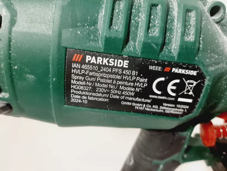PISTOLET NATRYSKOWY PARKSIDE PFS 450 B1 450W