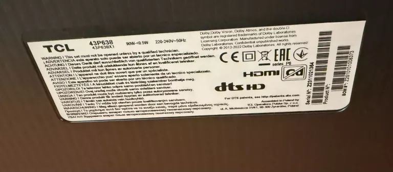 SMART TV TCL 43P638