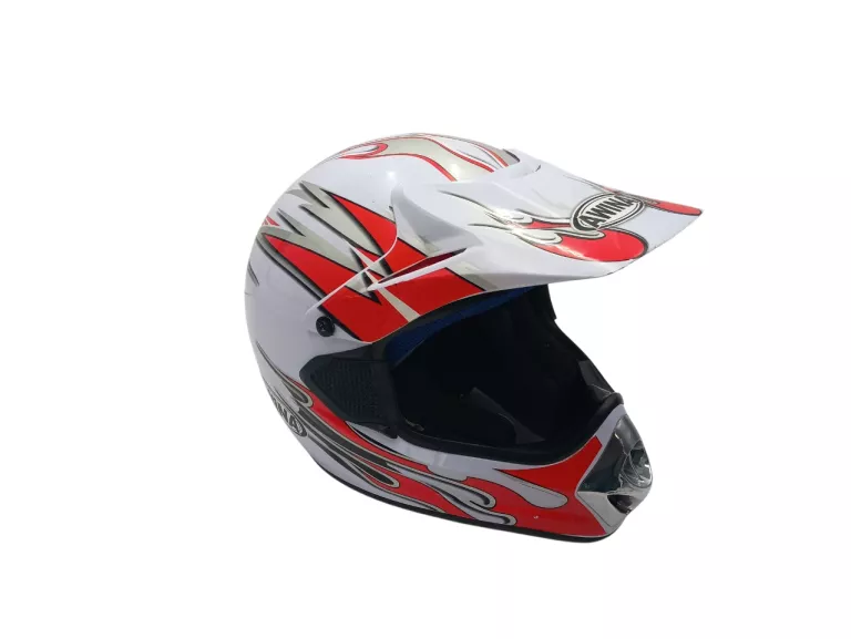 KASK MOTOCYKLOWY CROSS ENDURO AWINA TN-8686 BIAŁO CZERWONY