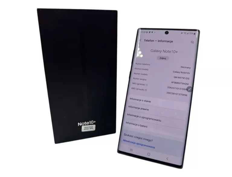 TELEFON SAMSUNG GALAXY NOTE 10 PLUS 12 GB / 512 GB 5G KOMPLET