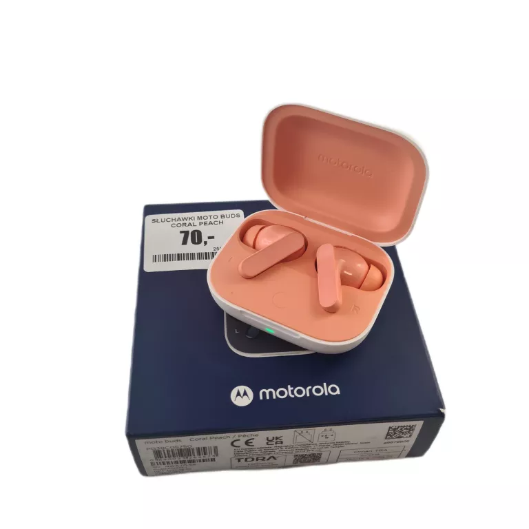 SŁUCHAWKI MOTO BUDS CORAL PEACH