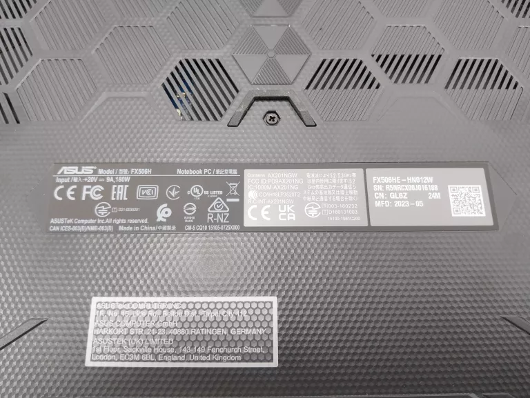 LAPTOP ASUS TUF GAMING F15 FX506HE-HN012W CORE I5-11400H | 15,6''-144HZ